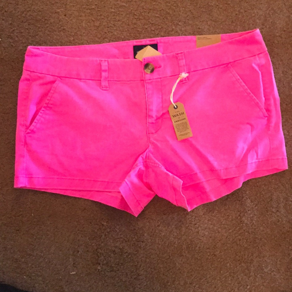 Neon pink shorts